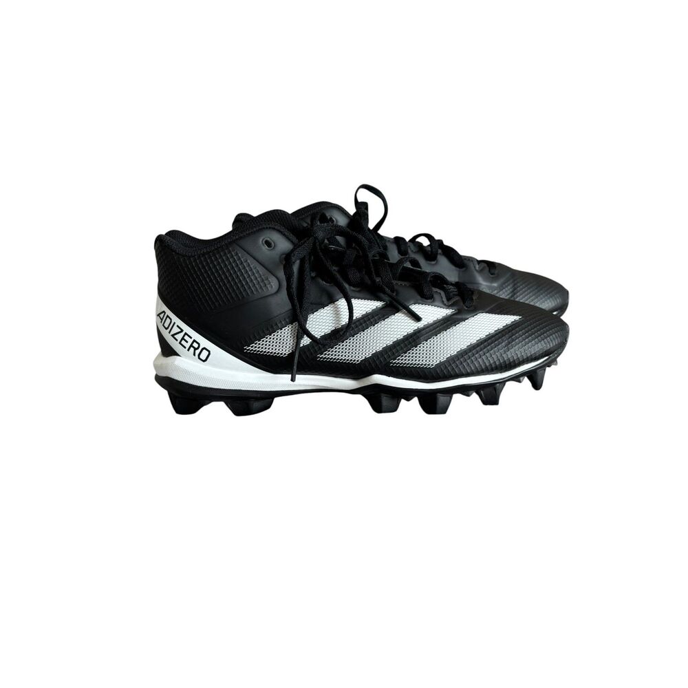 Adidas Adizero Impact.2 Molded Rubber Football Cleats Men's Black White Size 8